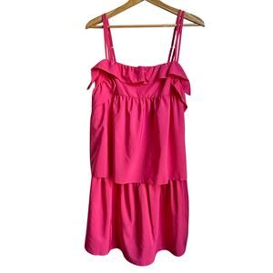Fiorucci Hot Pink Ruffle Tiered Mini Dress NWT IT 42 / US 6